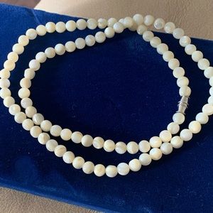 Genuine Mother of Pearl Bead Necklace